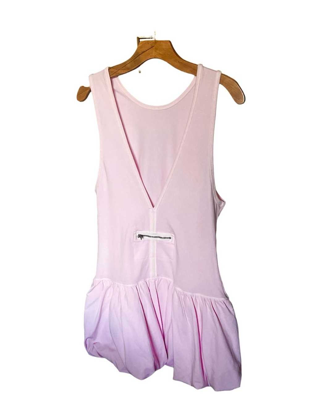 We The Free Pale Pink V-Back Babydoll Mini Dress - Picture 4 of 7